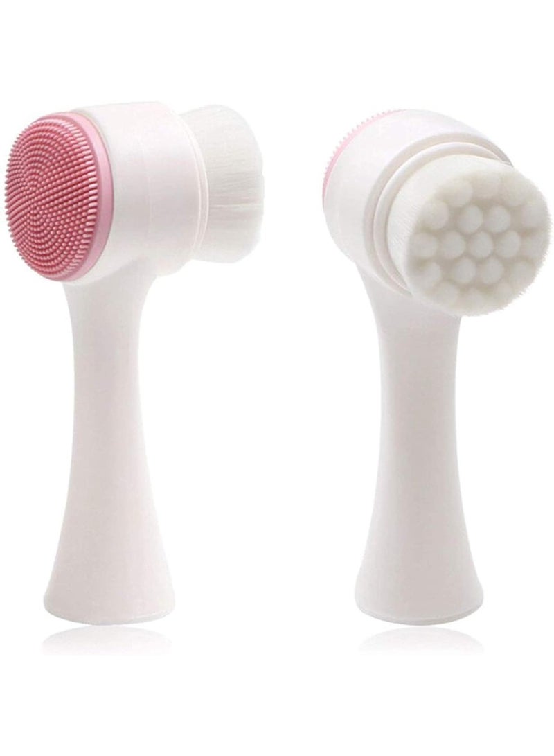 فرشاة تقشير الوجه ذات الوجهين - منظف متعدد الألوان للرؤوس السوداء لتنظيف المسام بعمق في المنزل - Image 1